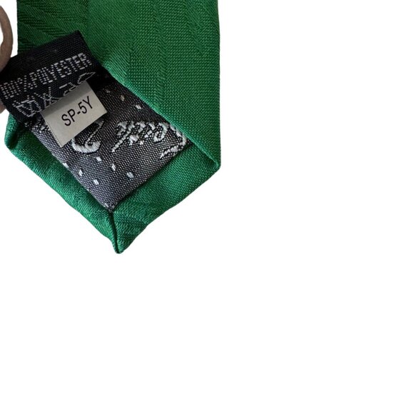 Keith Daniels Neck Tie Leprechaun St Pats Irish Milano Green Stripe Handmade - Picture 14 of 14